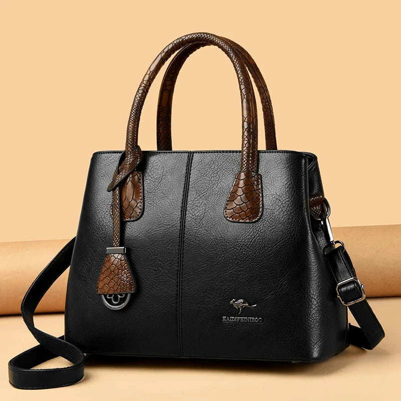 Fashion Handbags 3 layers Shoulder Bag Crossbody Bags for Women High capacity Tote High Quality Soft Leather bags Sac a main Mavietto Store